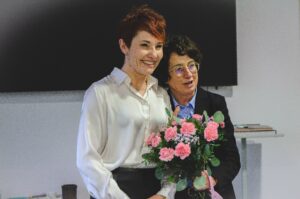 Dyrektor CPN prof. A. Ziembińska-Buczyńska oraz prorektor Politechniki Śląskiej prof. B. Skołud