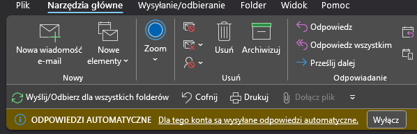 Ustawienia programu pocztowego Outlook 365