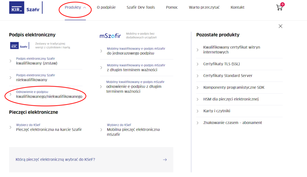 Instrukcja pozyskiwania certyfikatów KIR - obrazek