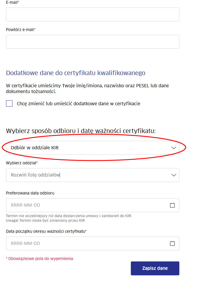 Instrukcja pozyskiwania certyfikatów KIR - obrazek