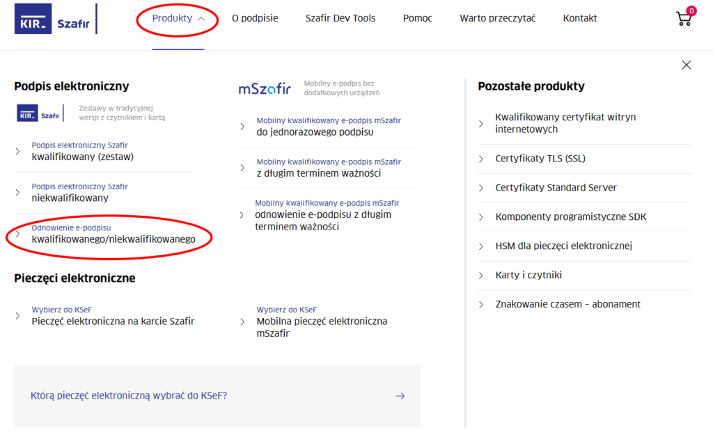 Instrukcja pozyskiwania certyfikatów KIR - obrazek
