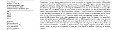 Automated size-specific dose estimates using deep learning image processing