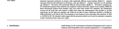 Prediction of menarcheal status