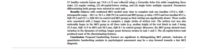 Spatil and dynamical handwriting