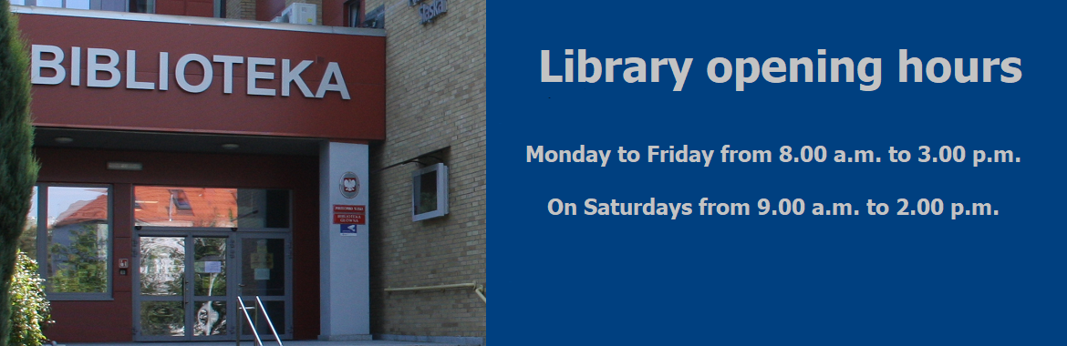 Library opening hours Monday to Friday from 8.00 a.m. to 3.00 p.m. On Saturdays from 9.00 a.m. to 2.00 p.m.