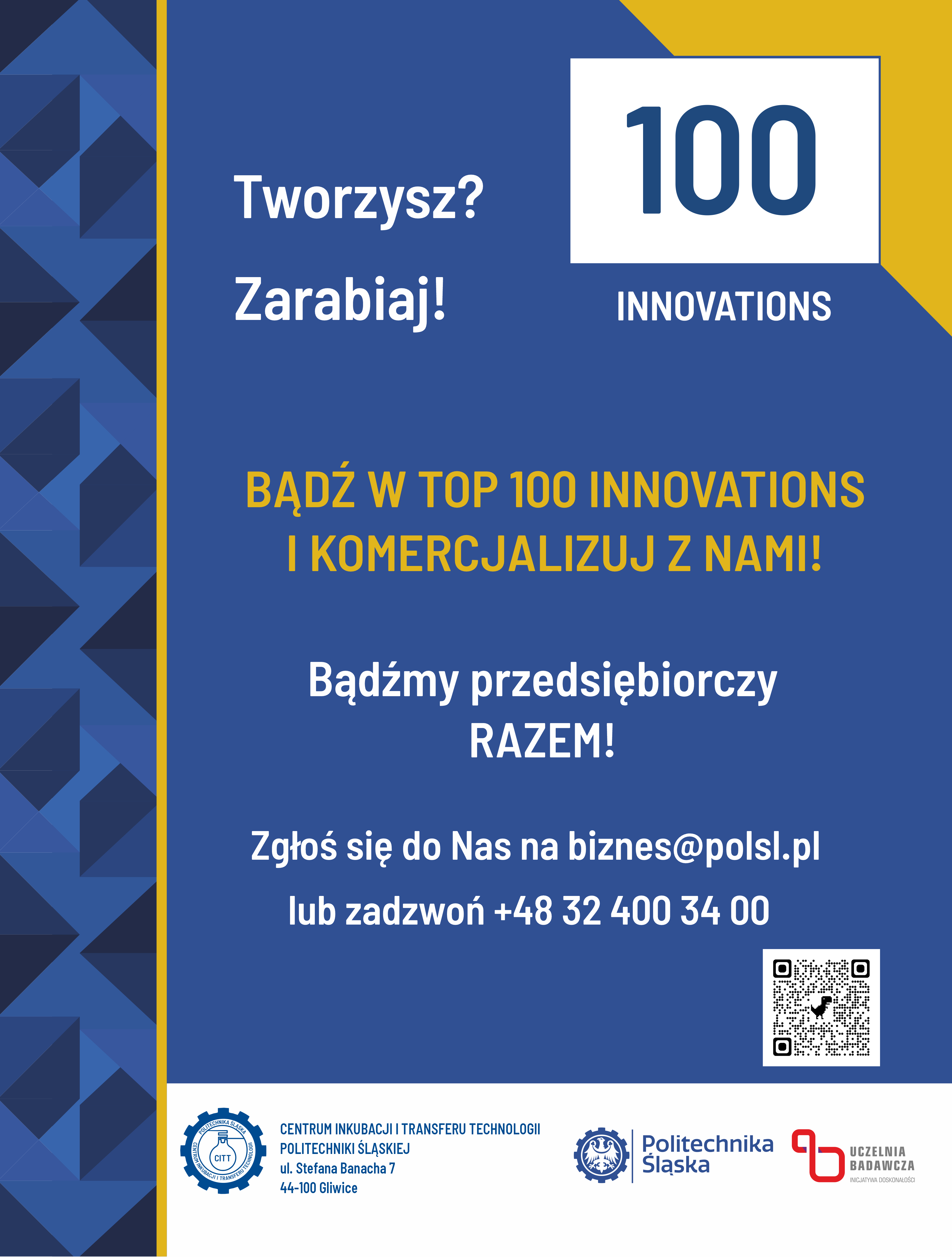 Plakat_100 INNOVATIONS_A3_ostateczny