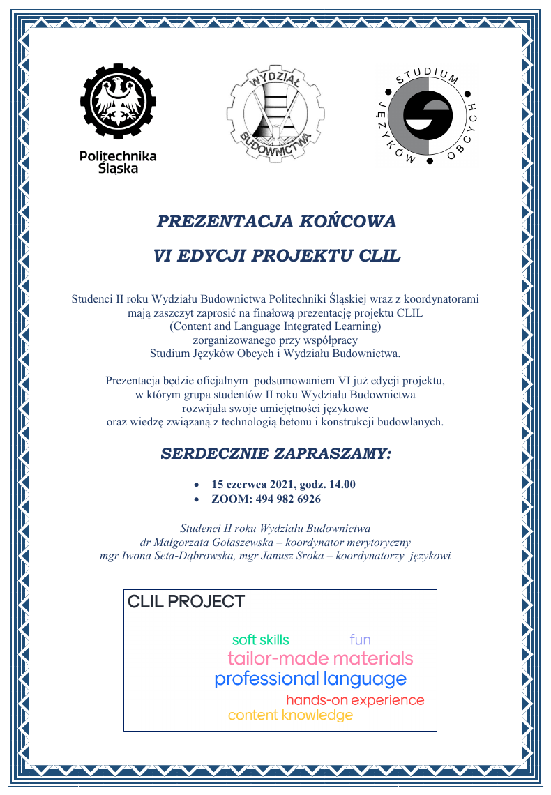 Prezentacja końcowa VI edycji CLIL
