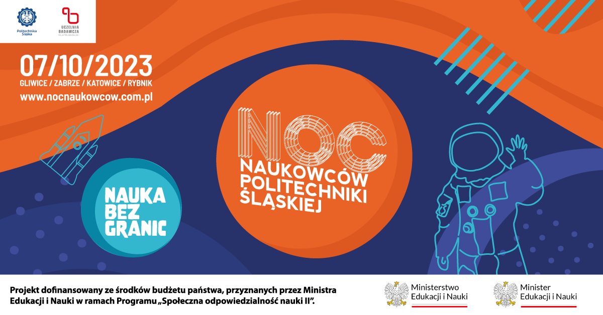 Baner Nocy Naukowców Politechniki Śląskiej 2023