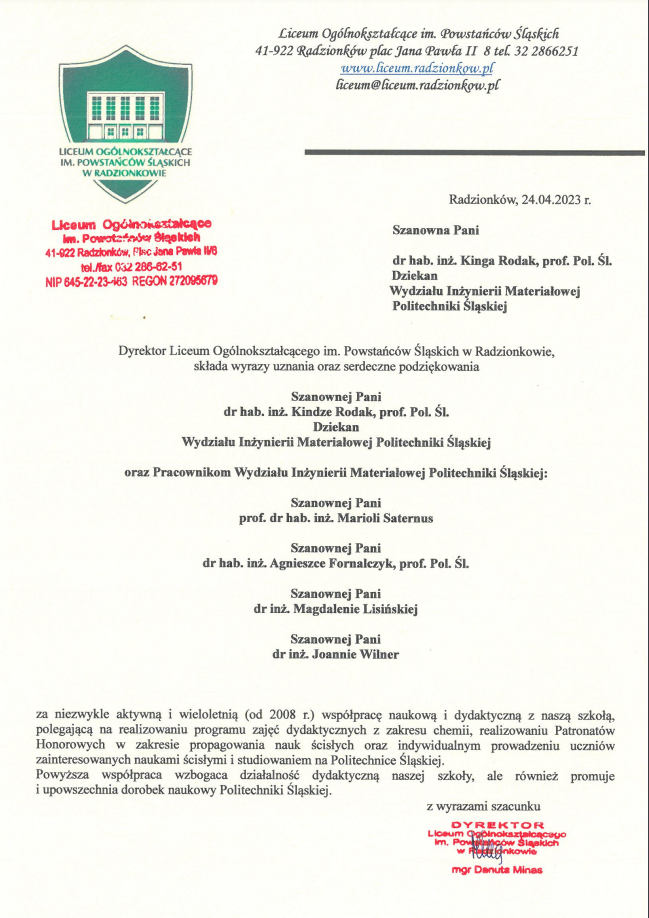 Podziękowanie