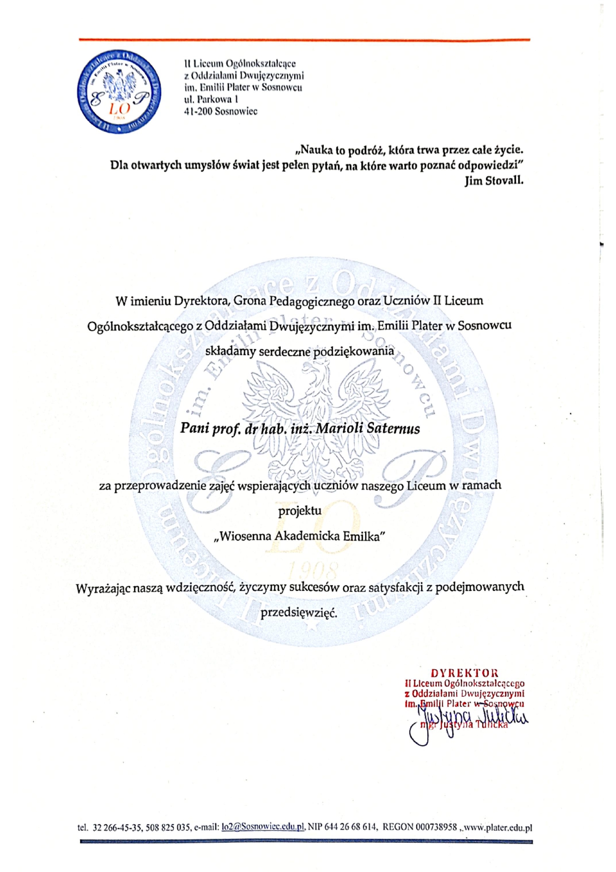 certyfikat szkoła II LO 10.03.2025_page-0001