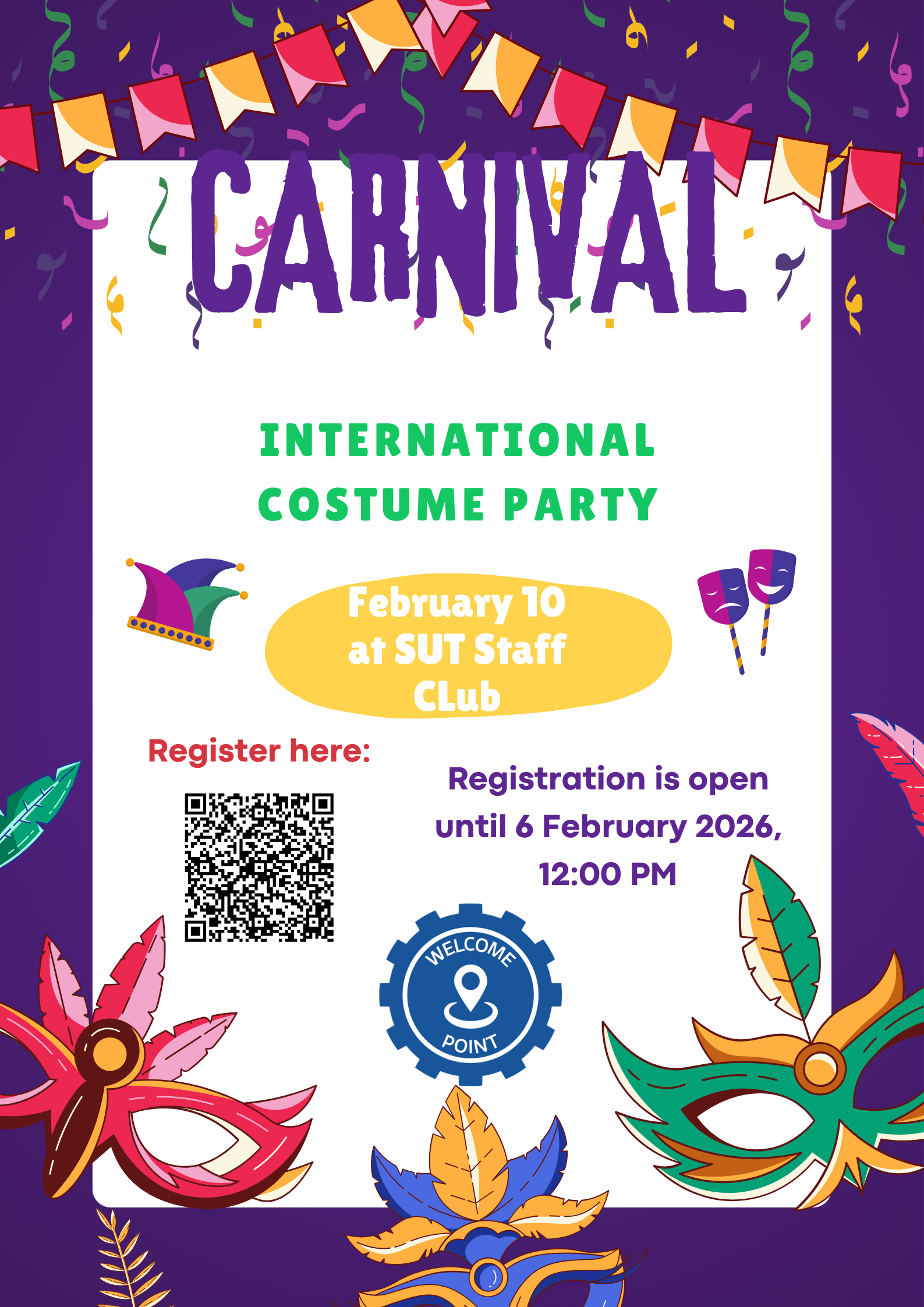 Purple Illustration Playful Carnival Party Poster (1)
