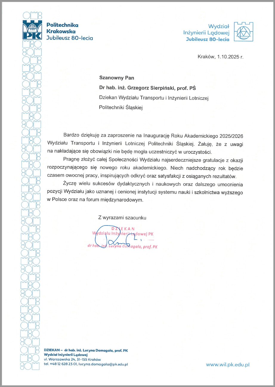 Dziekan Lucyna Domagała