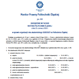 Organizacja roku akademickiego