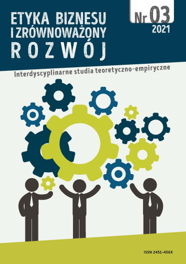 Strona tytułowa biuletyny Etyka Biznesu i Zrównoważony Rozwój nr 3/2021