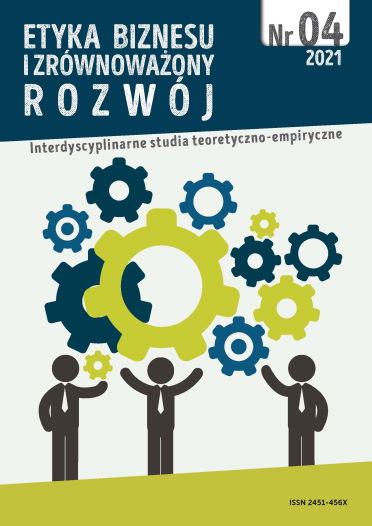 Strona tytułowa biuletyny Etyka Biznesu i Zrównoważony Rozwój nr 4/2021