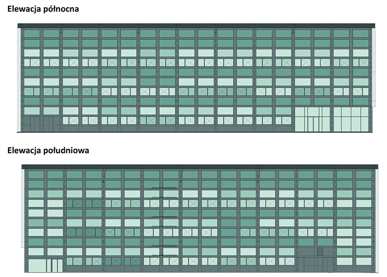 Plany budunku - elewacje