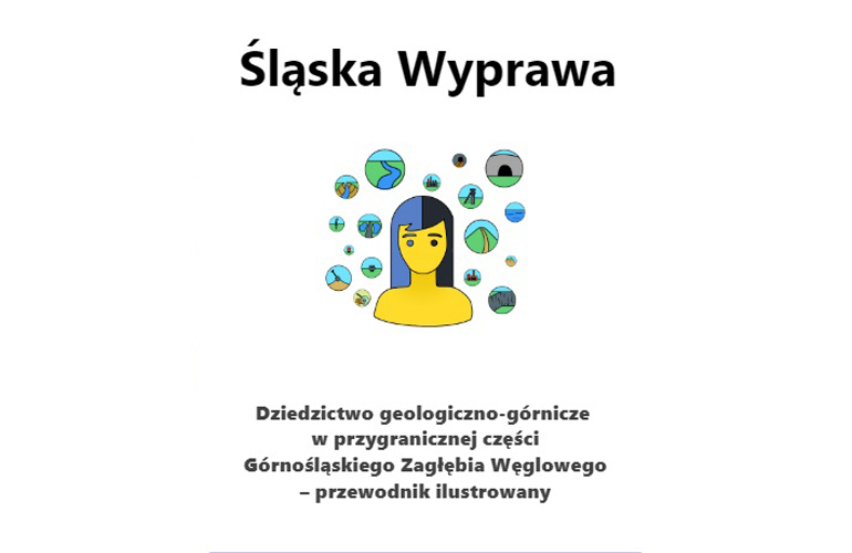 Grafika przedstawia postać kobiety, wokół kolorowe krople, a w tle napis.