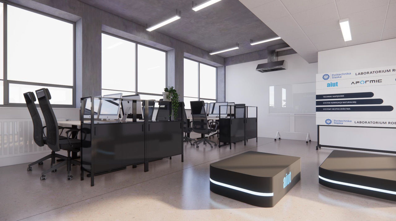 Wizualizacja_Laboratorium_Robotów_Mobilnych-Politechnika_Śląska-Centrum_Nowych_Technologii-AIUT