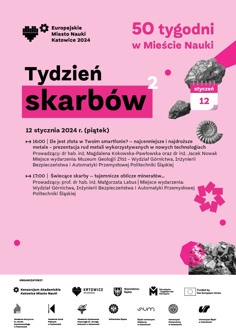 różowy plakat z czarnymi napisami - programem na piątek