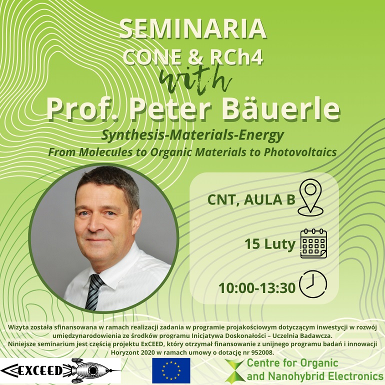 Plakat zapraszający na seminarium ze zdjęciem wykładowcy