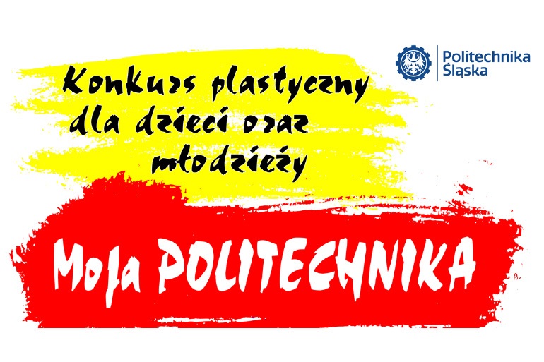 zólto czerwona grafika z napisem moja politechnika