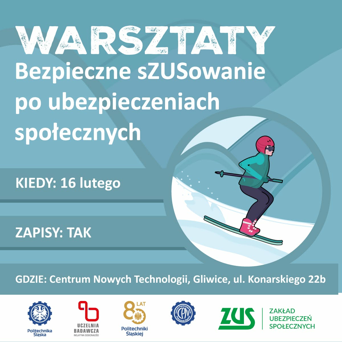 Baner Bezpiecznie sZUSowanie po ubezpieczeniach społecznych