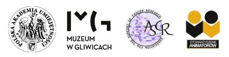 na grafice loga Muzeum w Gliwicach oraz Polskiej akademii umiejętności