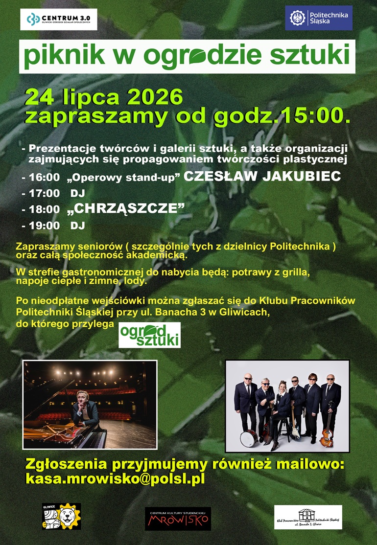 plakat wydarzenia z rozpisanym planem